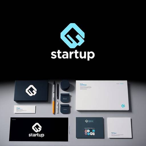 Grafisk design af et logo og branding materiale for en nystartet virksomhed.